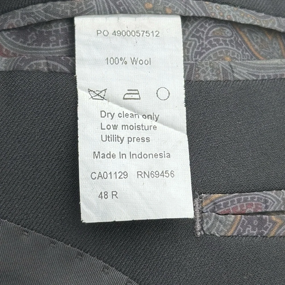 Ralph Lauren Black 100% Wool Blazer Size 48R - Picture 8 of 8